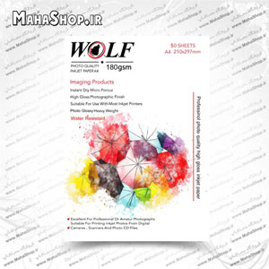 کاغذ فتوگلاسه 180 گرم WOLF سایز A4