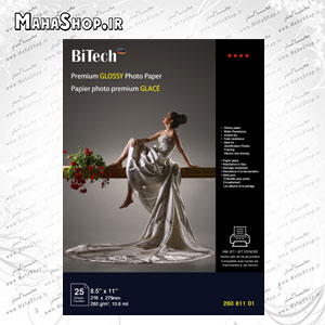 كاغذ Bitech Letter فتوگلاسه براق 260 گرمي 25 برگي